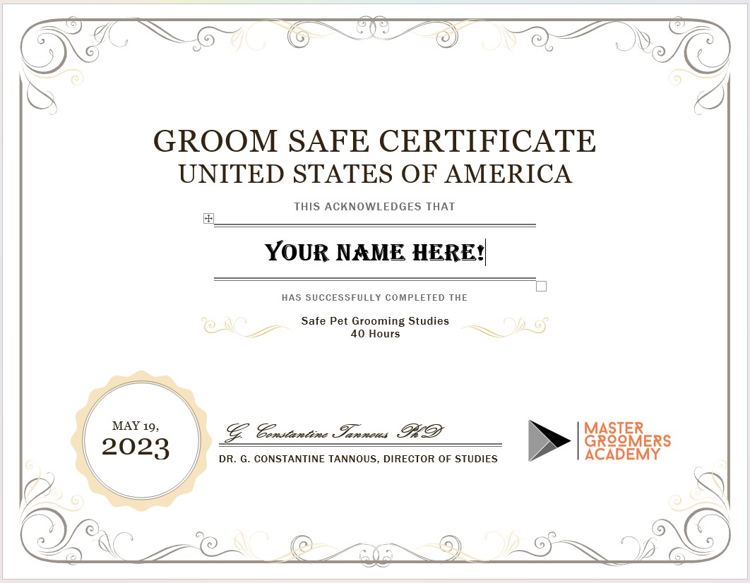 Home Dog Groomer School Certification at Master Groomers Academy